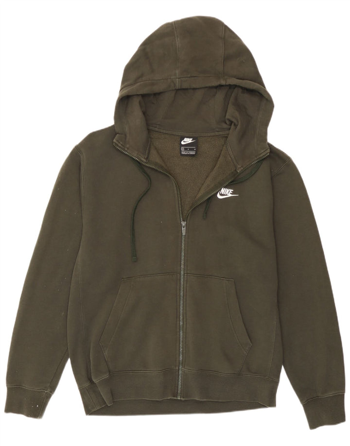 Nike Pull à capuche zippé en coton kaki moyen pour homme