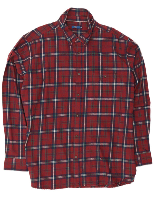 Cotton Traders Chemise en flanelle pour homme 3XL Rouge à carreaux