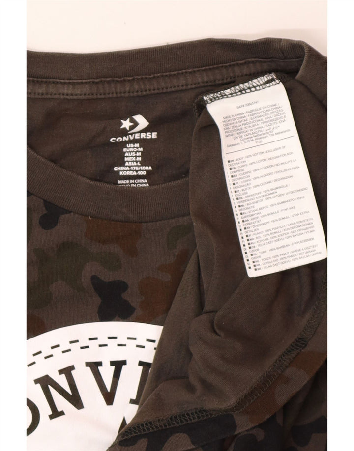 CONVERSE T-Shirt Graphique Homme Gris Moyen Camouflage