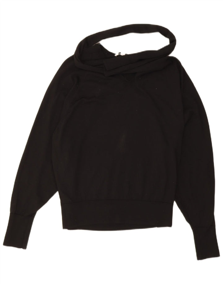 Cos Pull surdimensionné à col en V pour femme UK 10 Petite laine noire