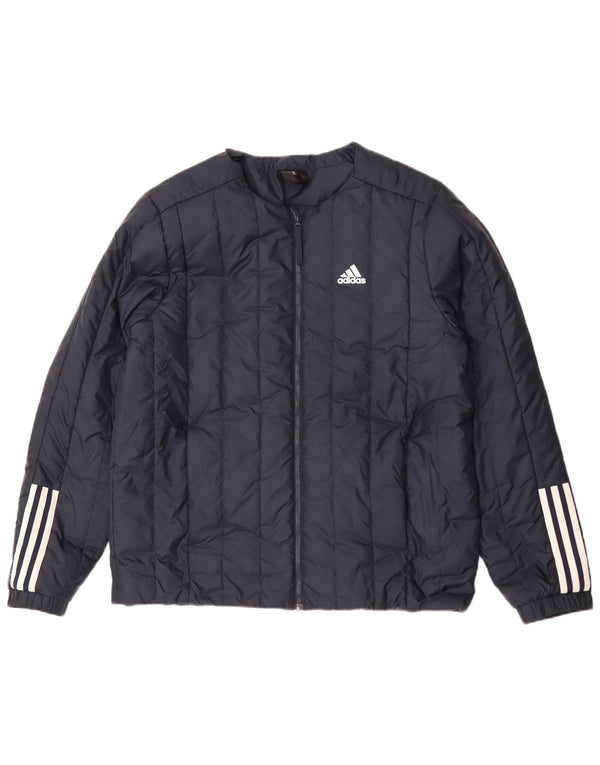 Adidas Veste matelassée pour homme UK 40 Large Bleu Marine Polyester