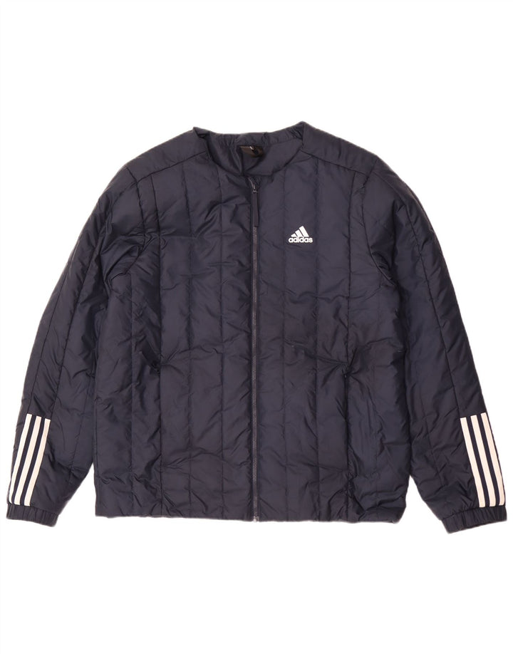 Adidas Veste matelassée pour homme UK 40 Large Bleu Marine Polyester