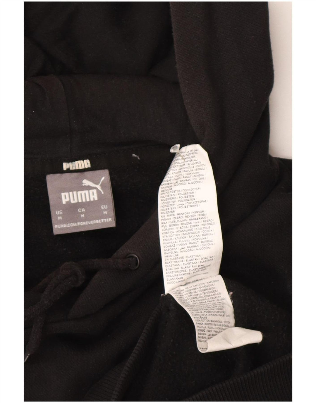 Puma Pull à capuche pour homme en coton noir moyen