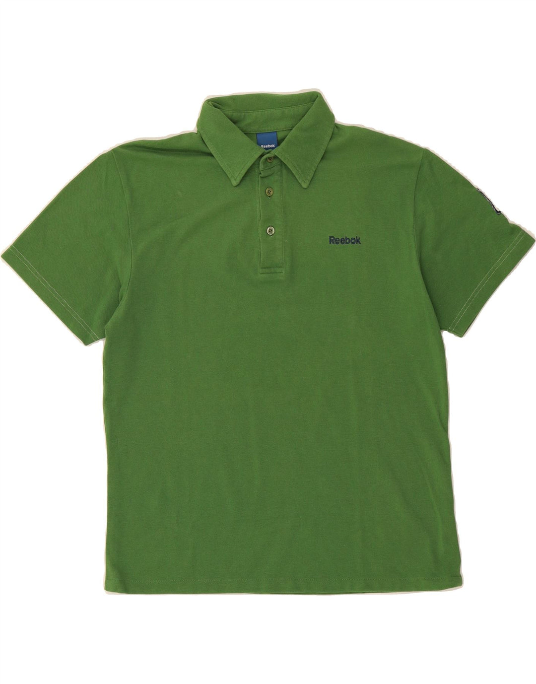 REEBOK Mens Polo Shirt Medium Green Cotton Vintage Reebok and Second-Hand Reebok from Messina Hembry 