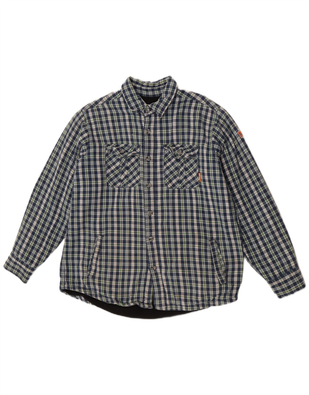 Black Jack Chemise en flanelle Lumberjack pour homme en coton à carreaux bleus