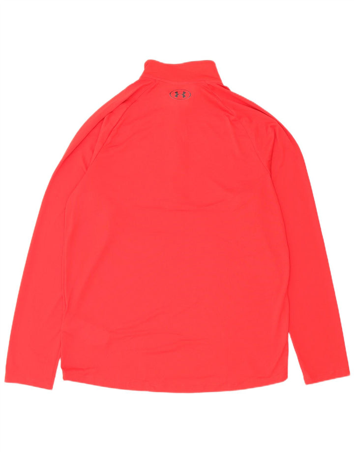 Under Armour Haut de survêtement coupe ample à col zippé pour homme, grand rouge