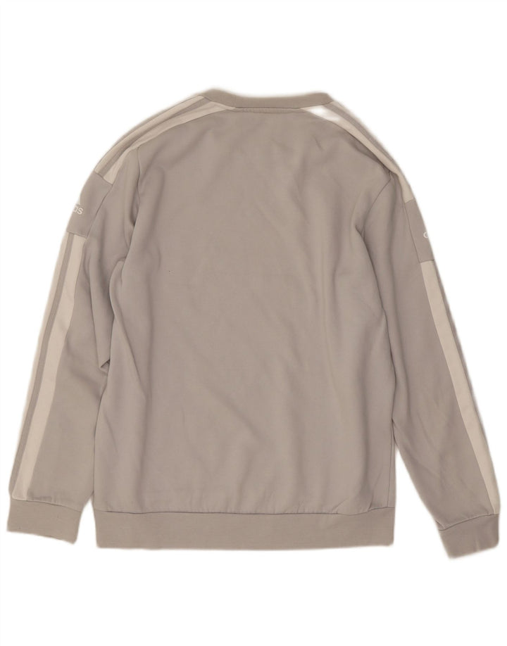 Adidas Sweat-shirt graphique pour homme en coton gris moyen
