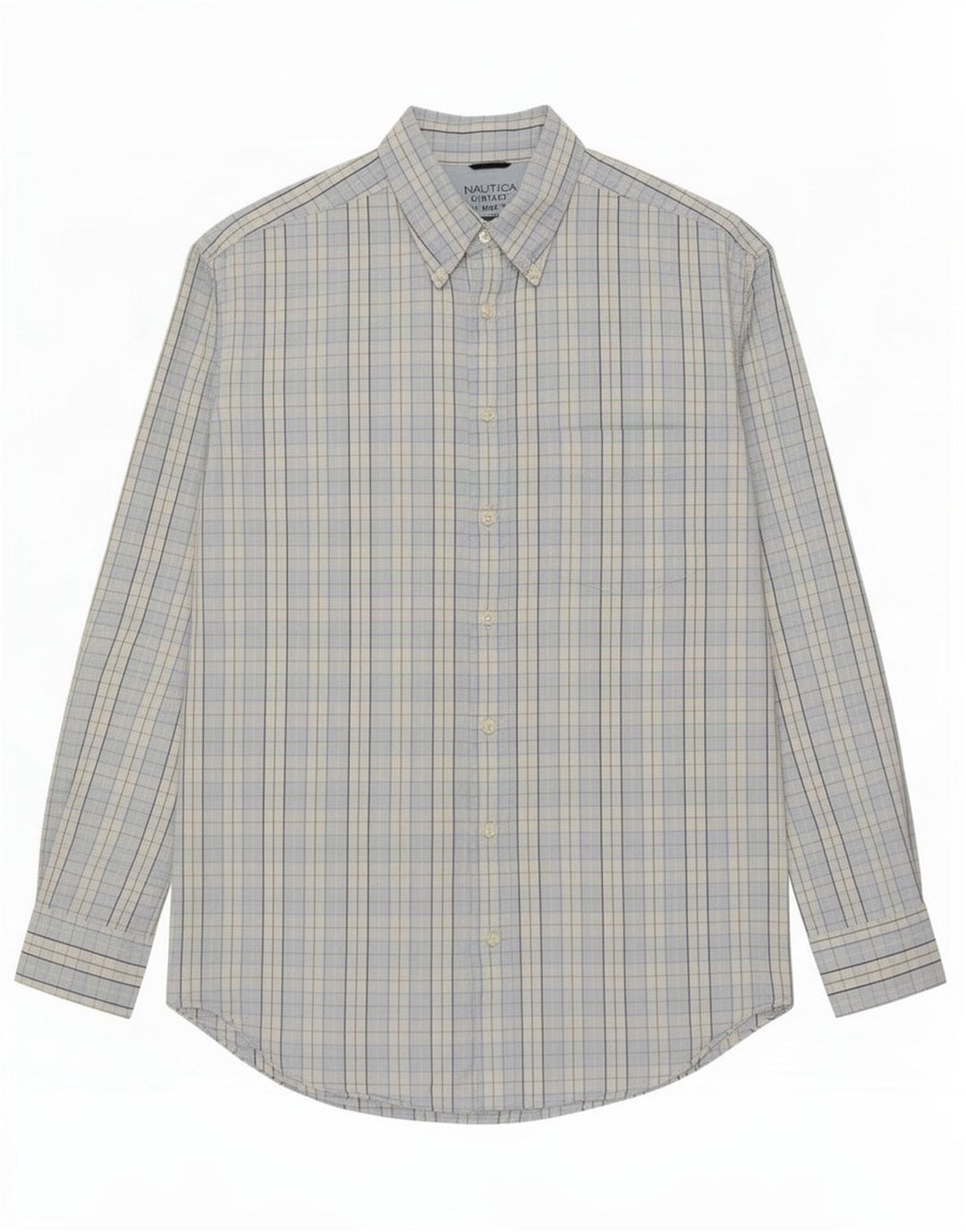 Nautica Chemise Homme XL Bleu Carreaux Coton