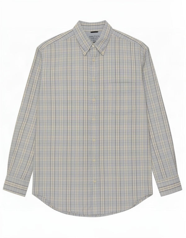 Nautica Chemise Homme XL Bleu Carreaux Coton