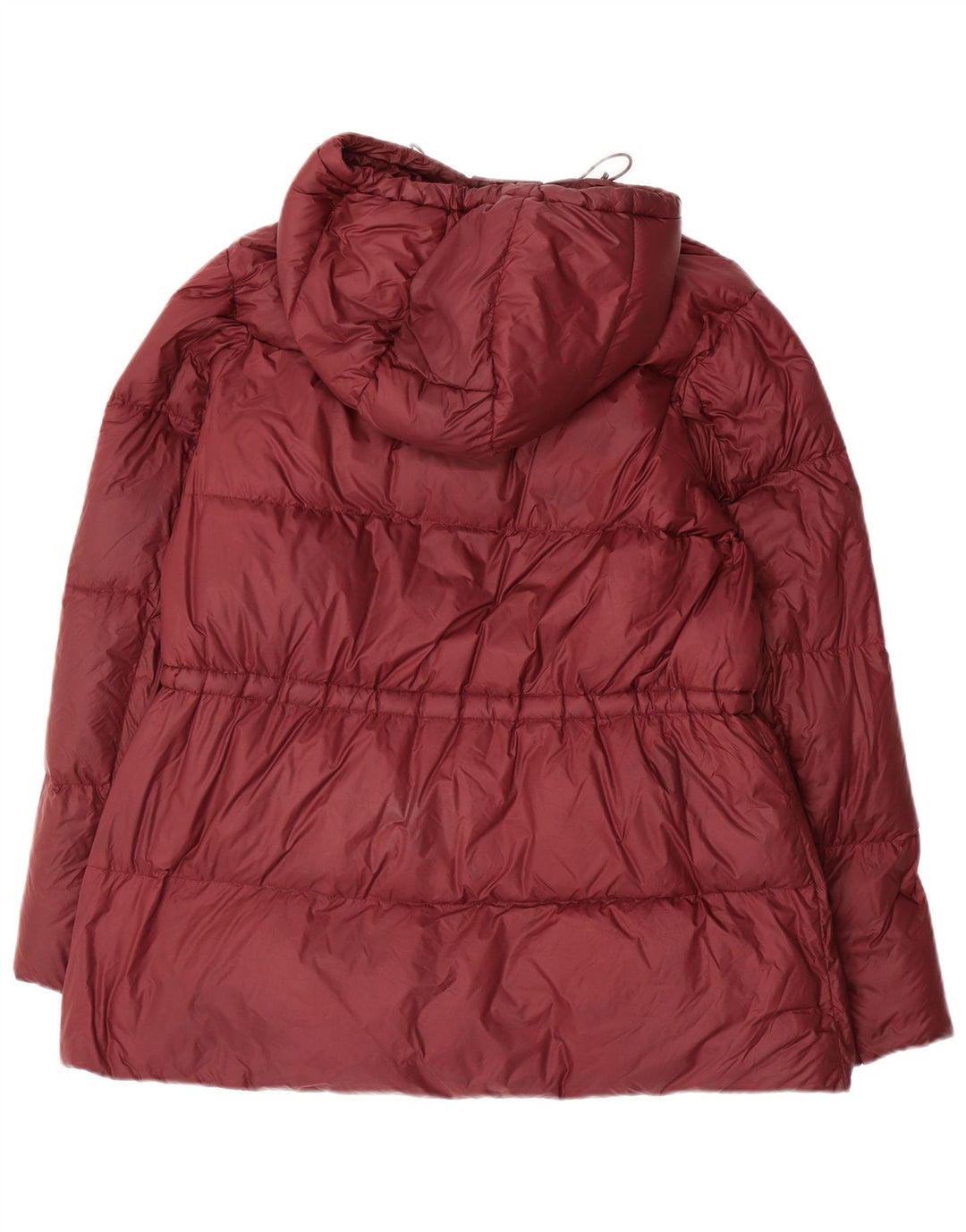 RALPH LAUREN Veste matelassée à capuche coupe ample pour femme UK 16 Large Bordeaux