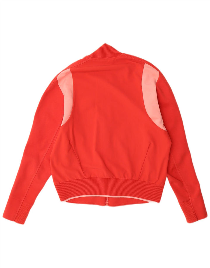 ADIDAS Veste de survêtement pour femme UK 8/10 Petit nylon color block rouge