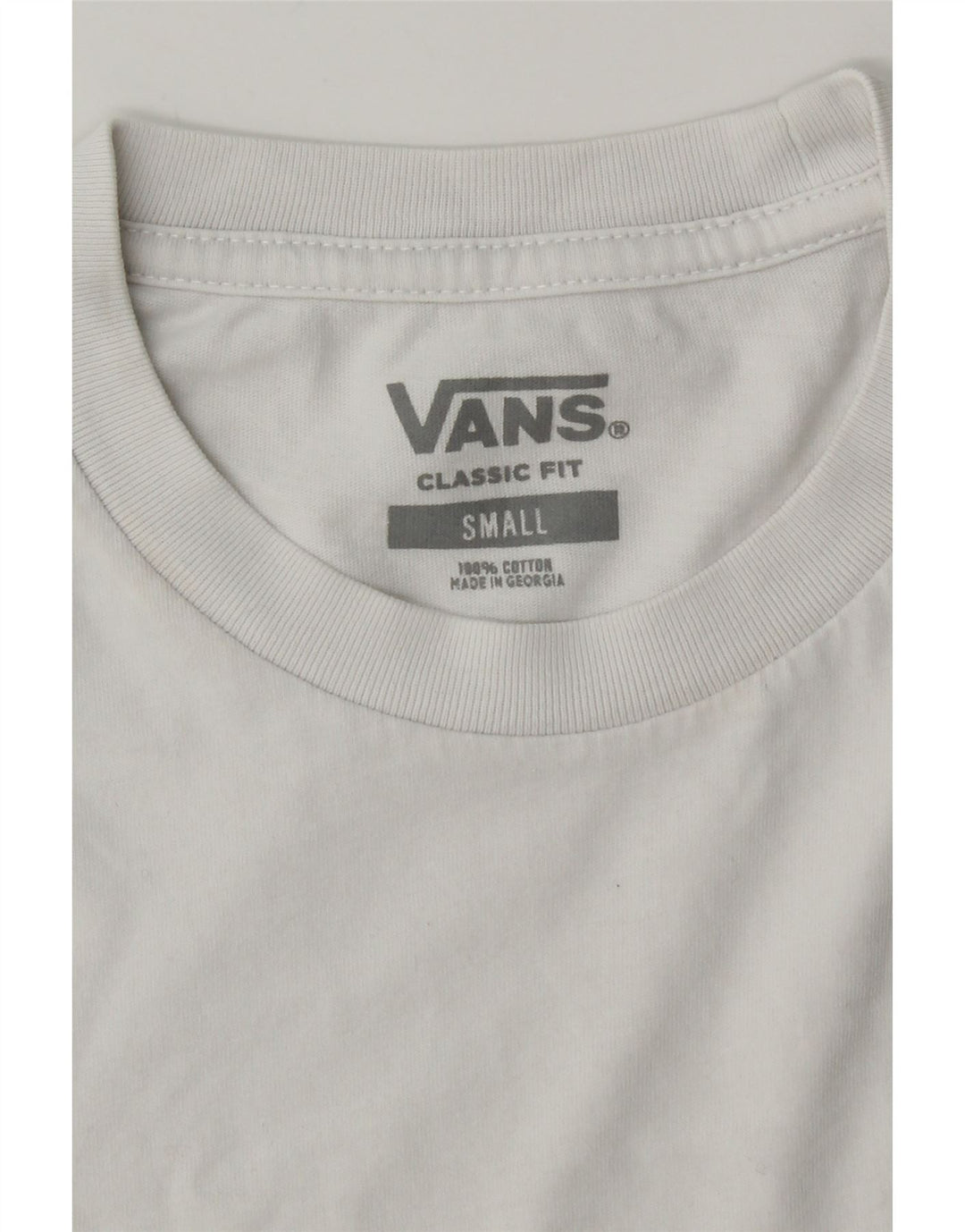 VANS T-shirt coupe classique pour femme UK 10 petit coton blanc