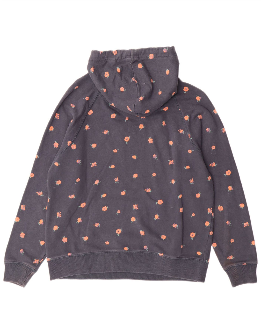 Jack Wills Pull à capuche graphique pour femme UK 12 Bleu marine moyen Coton