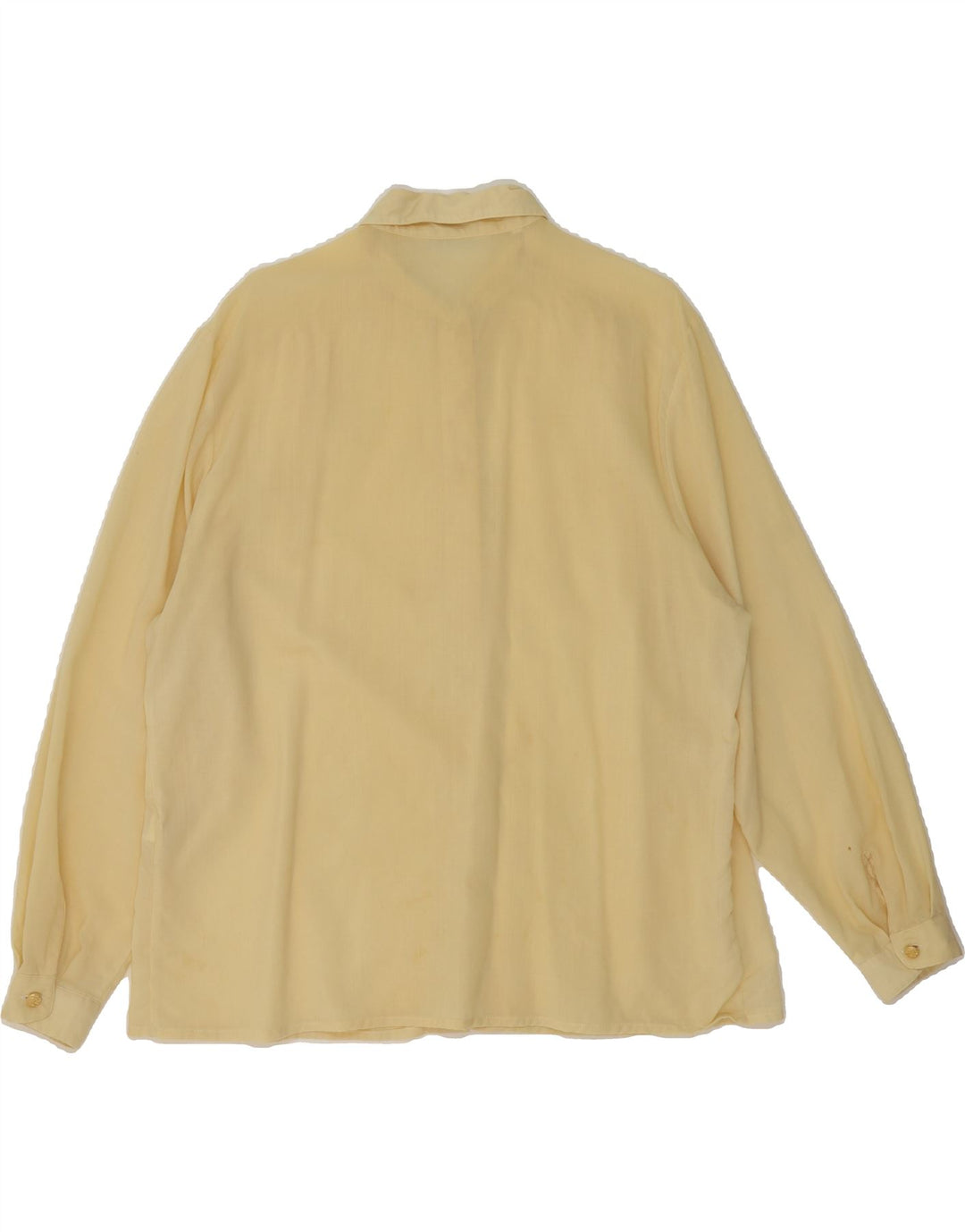 VINTAGE Womens Shirt IT 48 XL Yellow Wool Vintage Vintage and Second-Hand Vintage from Messina Hembry 