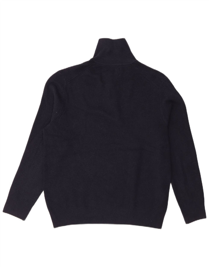 Marks & Spencer Pull col zippé pour homme XL en coton bleu marine