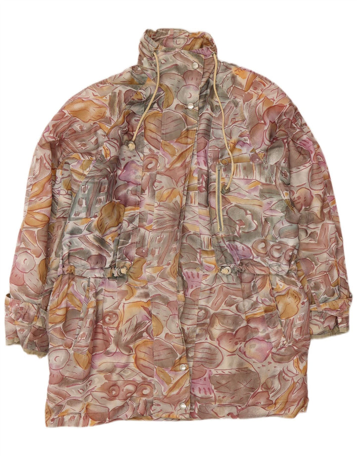 veste coupe-vent femme vintage UK 20 2XL Floral multicolore