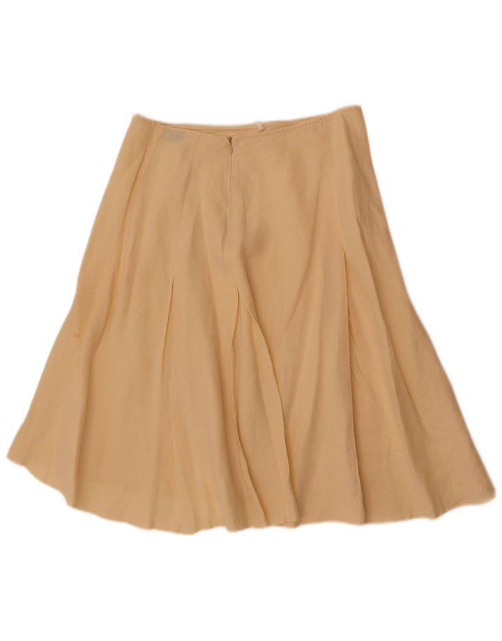 Benetton Jupe Trapèze W28 Jaune Moyen Femme