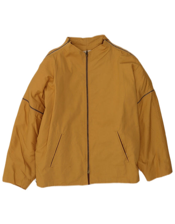 Veste Bomber Femme Vintage IT 42 Coton Jaune Moyen