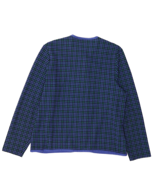 RICHARD STUMP Veste blazer à 5 boutons pour femme UK 16 Grand carreaux bleus