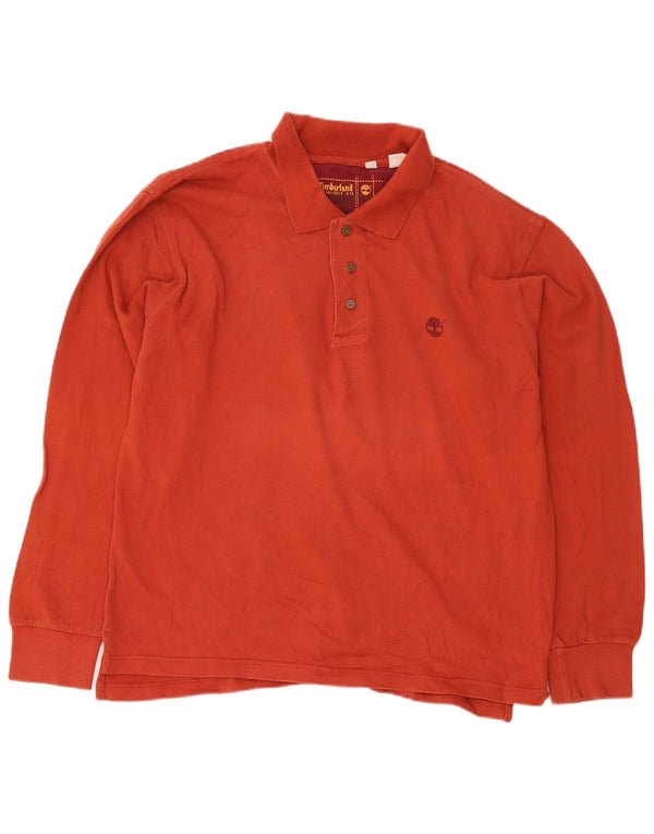 Timberland Polo à manches longues pour hommes, grand coton orange