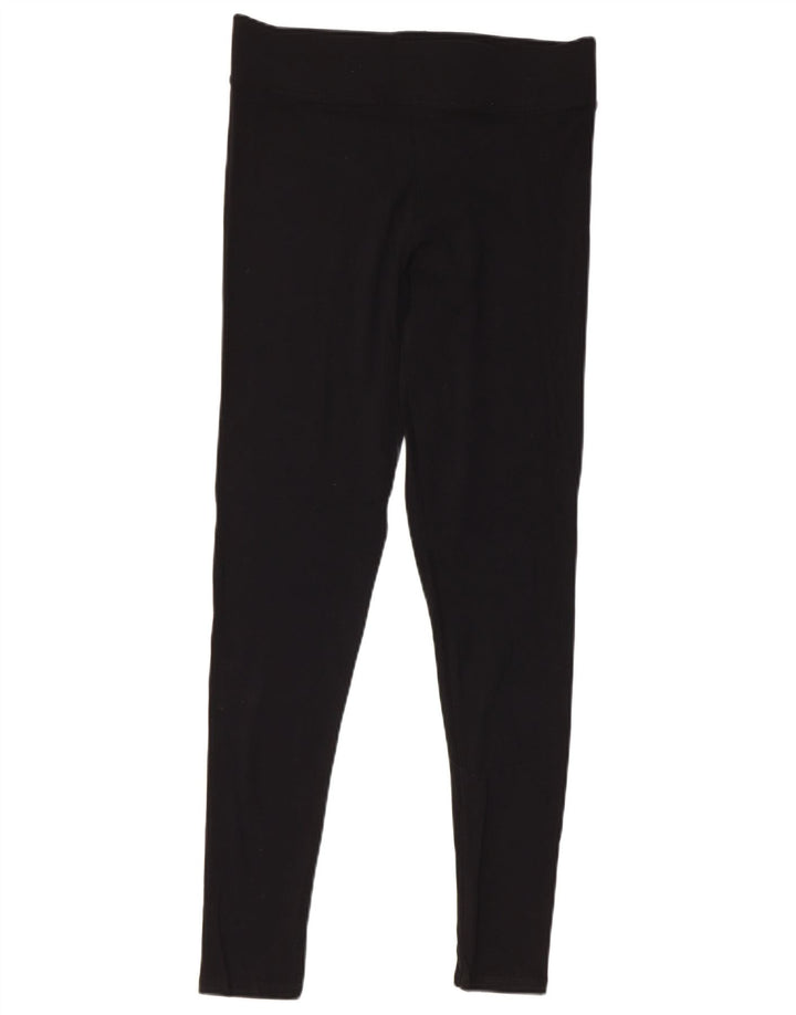 Marks & Spencer Leggings Femme UK 12 Coton Noir Moyen