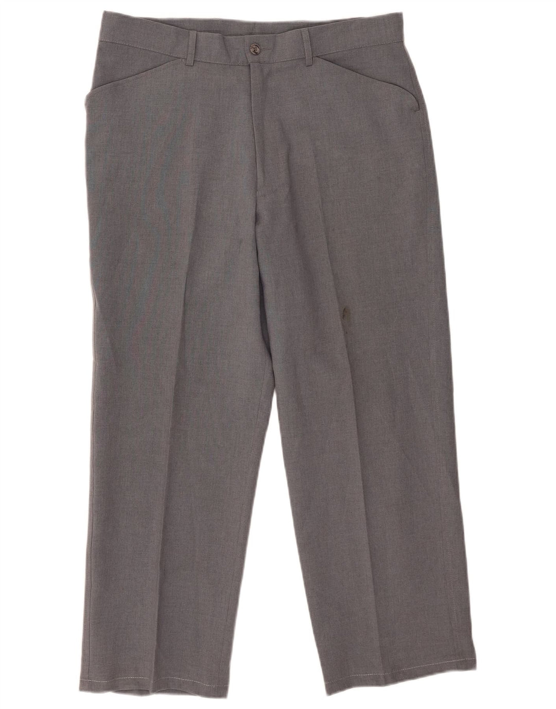 Farah Pantalon décontracté droit pour homme W34 L27 Gris Polyester