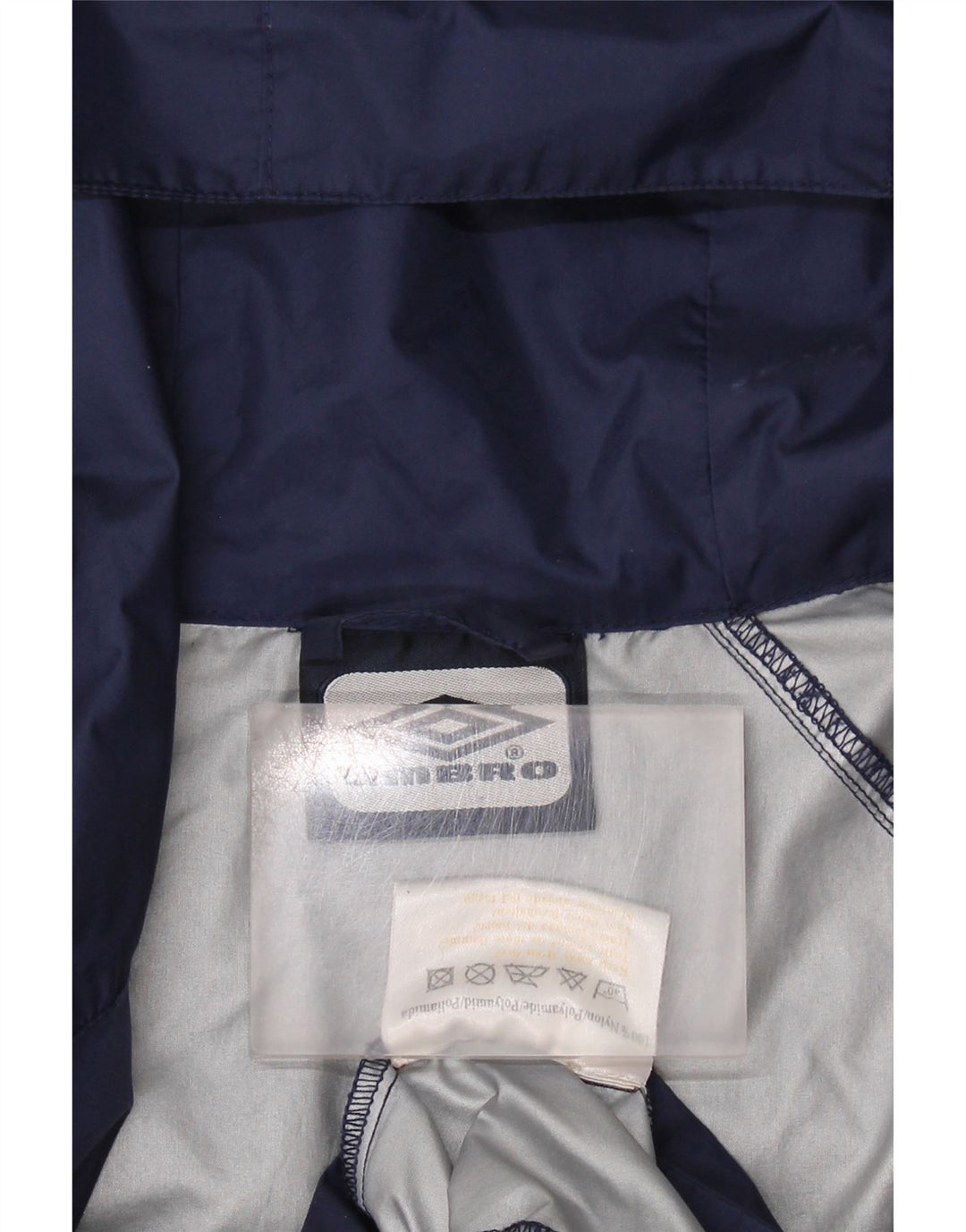 UMBRO Veste de pluie à capuche graphique pour homme UK 36 Small Bleu marine Nylon