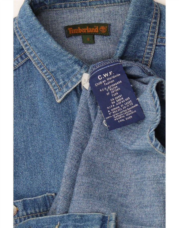 Timberland Chemise en jean garçon 7-8 ans Bleu Coton