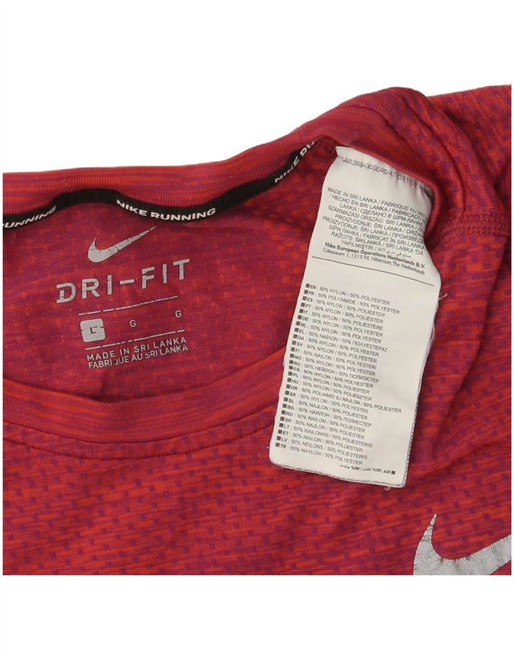 Nike T-shirt Dri Fit pour homme en nylon rouge Taille L