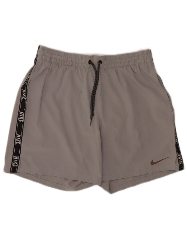 Nike Short de sport graphique pour homme en polyester color block gris moyen