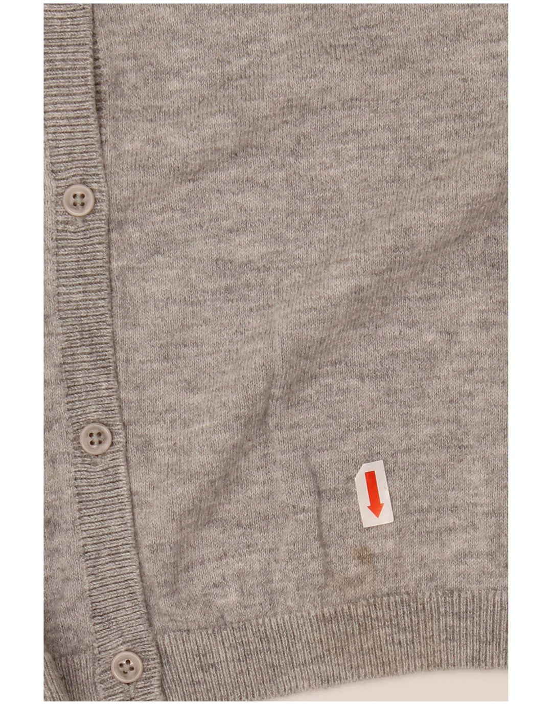 GANT Cardigan Femme Pull UK 10 Petit Gris Coton