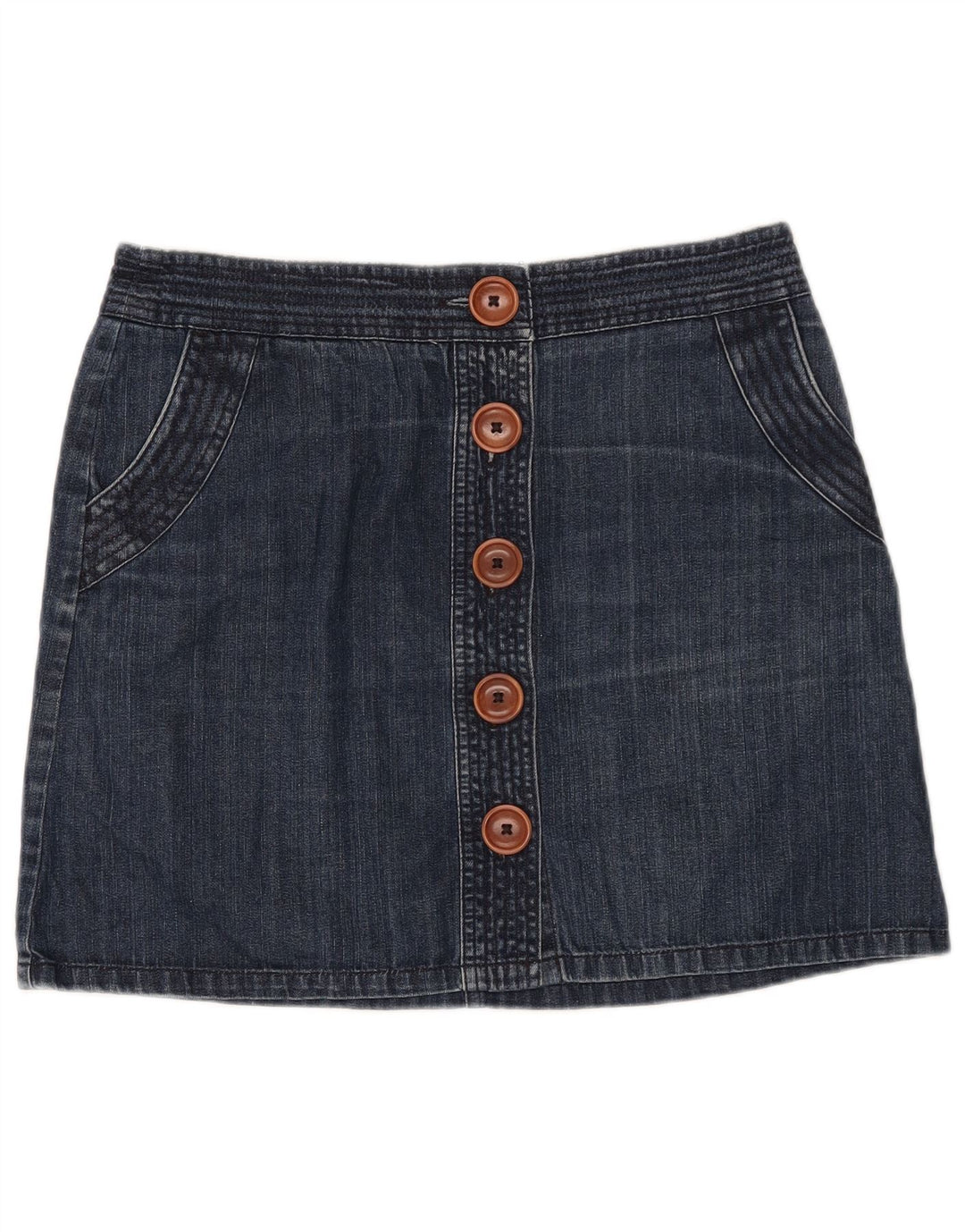 BODEN Jupe en jean pour femme UK 14 Large W32 Bleu marine Coton