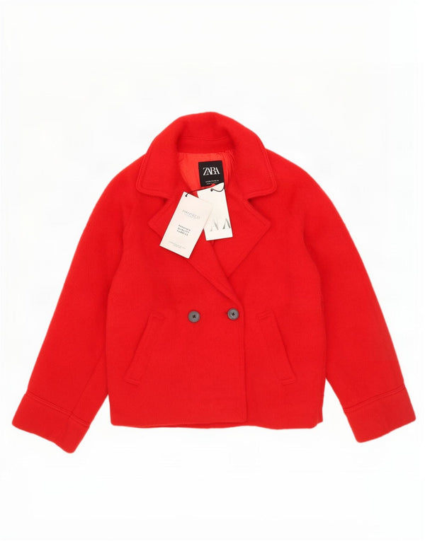 Zara Veste Blazer Croisée Fille 13-14 ans Laine Rouge
