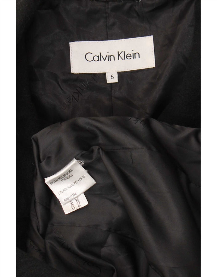 Calvin Klein Pardessus pour femme US 6 Medium Noir Angora