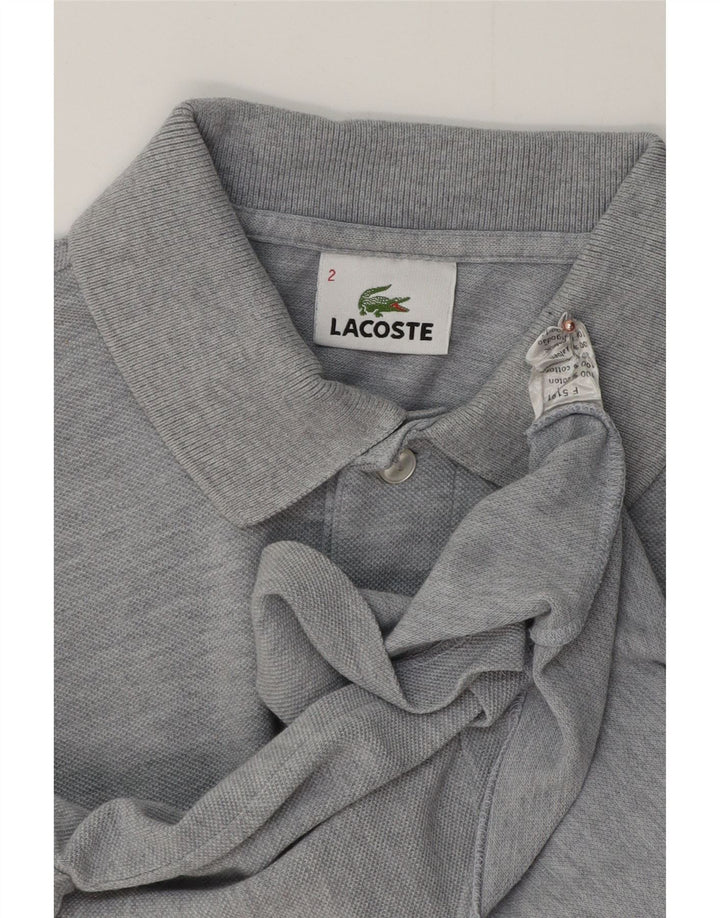 LACOSTE Polo Homme Taille 2 XS Gris Moucheté Coton