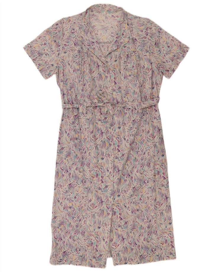 Robe chemise à motif abstrait vintage pour femmes IT 52 2XL multicolore