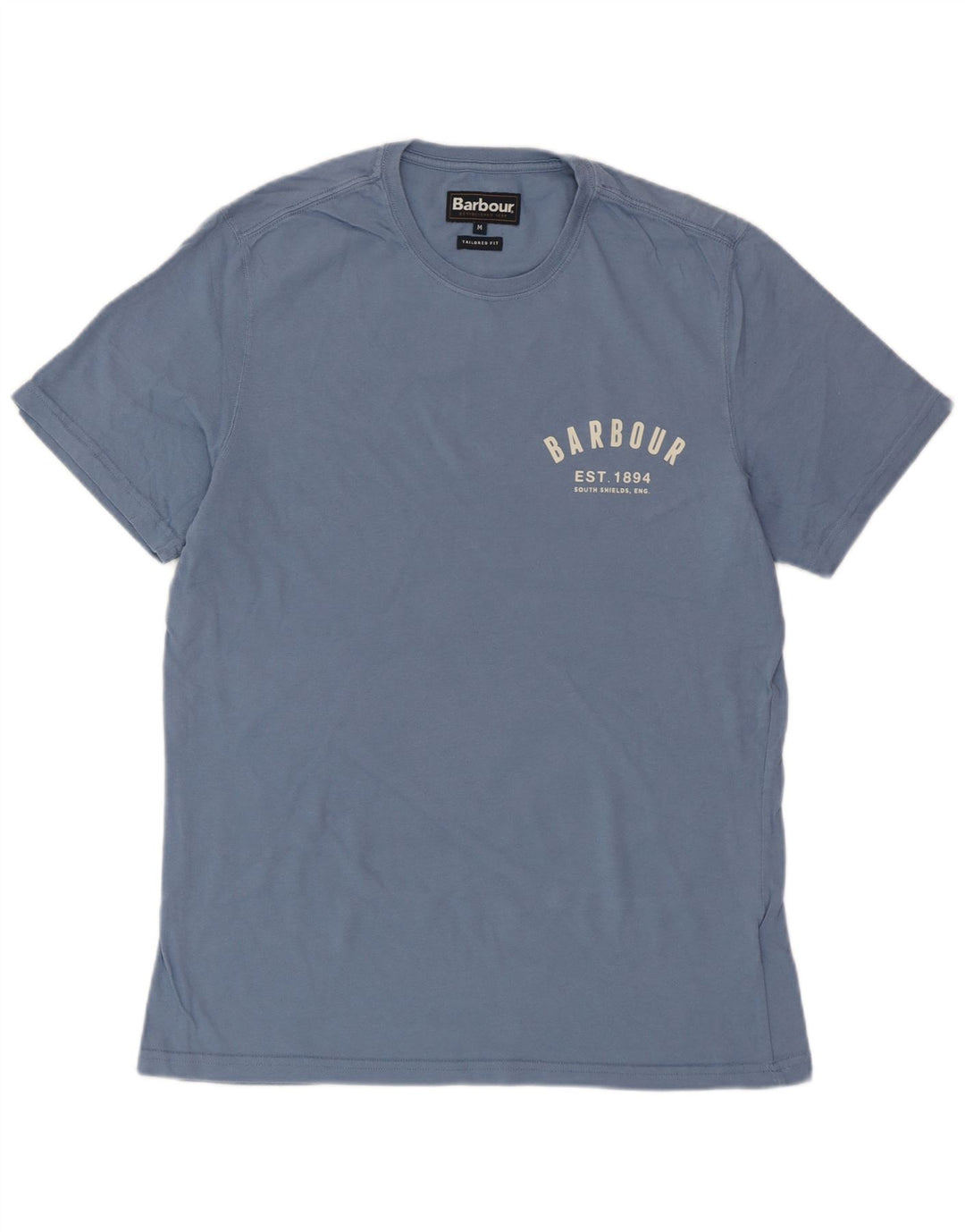 BARBOUR T-Shirt Coupe Ajustée Homme Bleu Moyen Coton