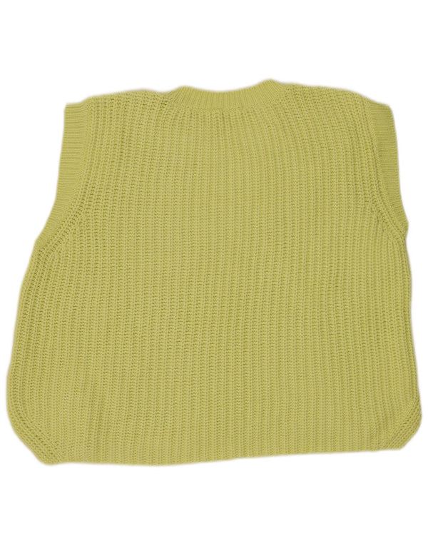 Zara Débardeur surdimensionné pour femme UK 10 Petit coton jaune