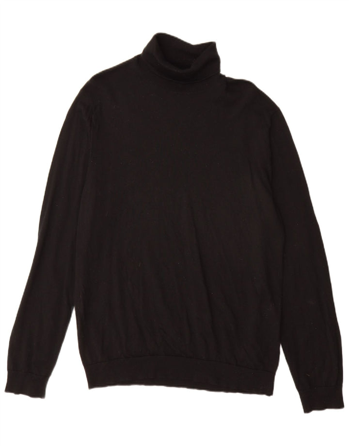 Marks & Spencer Pull col roulé pour homme XL en laine mérinos noire