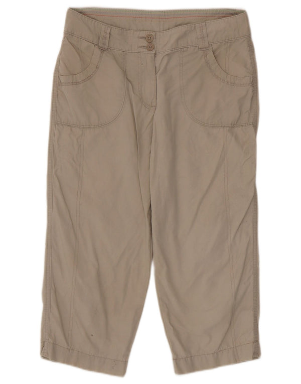 Marks & Spencer Pantalon capri droit pour femme UK 10 Small W30 L20 Beige