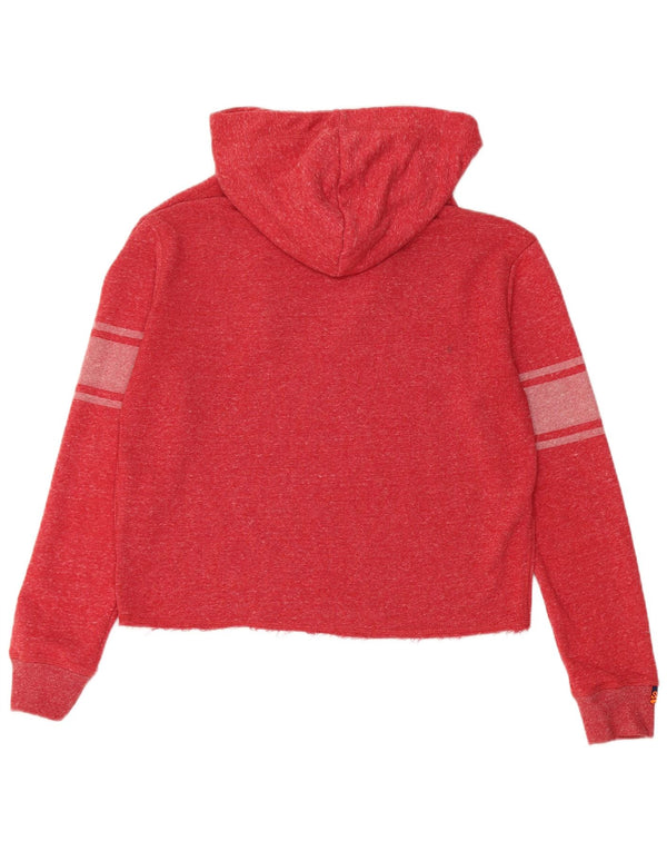 Superdry Pull à capuche surdimensionné Osaka Graphic pour femme UK 10 Small Rouge