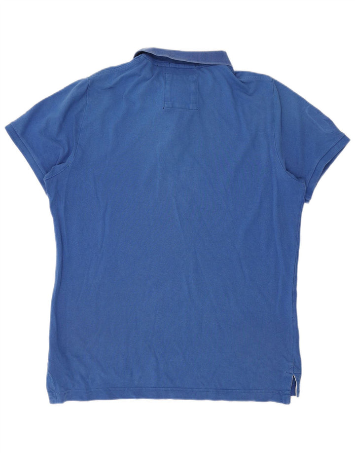 Superdry Polo Graphique Homme 2XL Bleu Coton