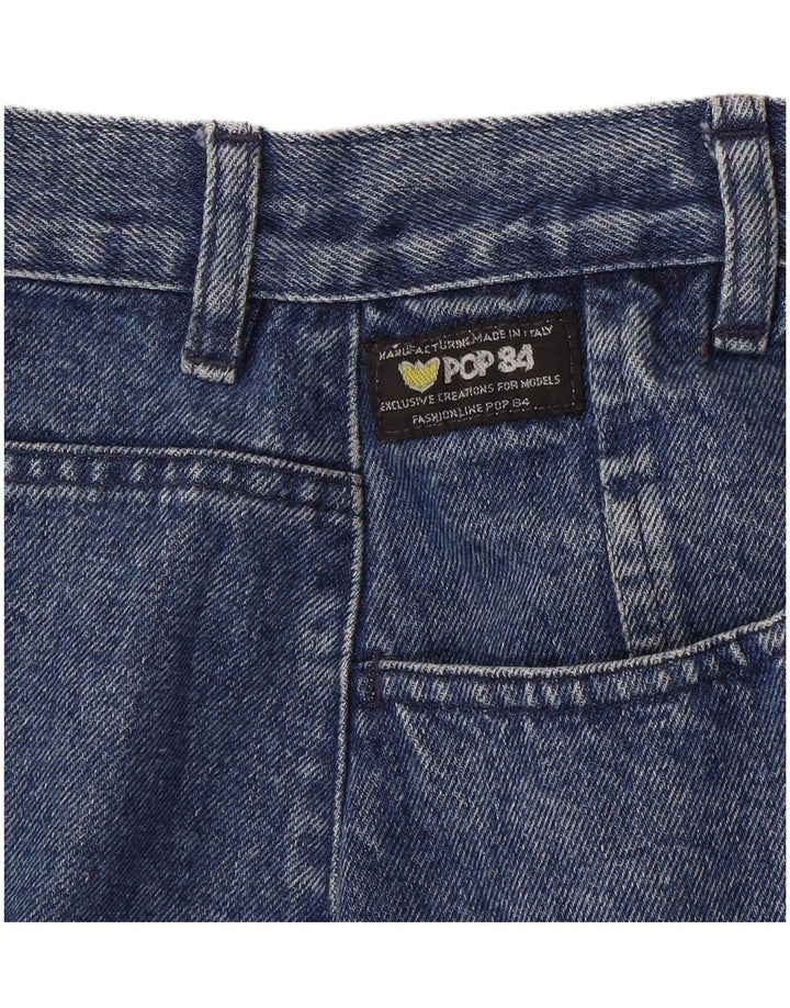POP 84 Jupe en Jean Femme IT 46 Large W28 Bleu Coton