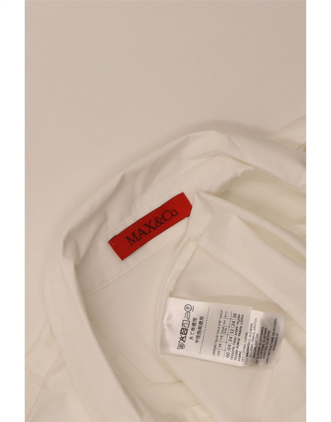 Max & Co. Chemise Femme UK 4 XS Blanc Coton