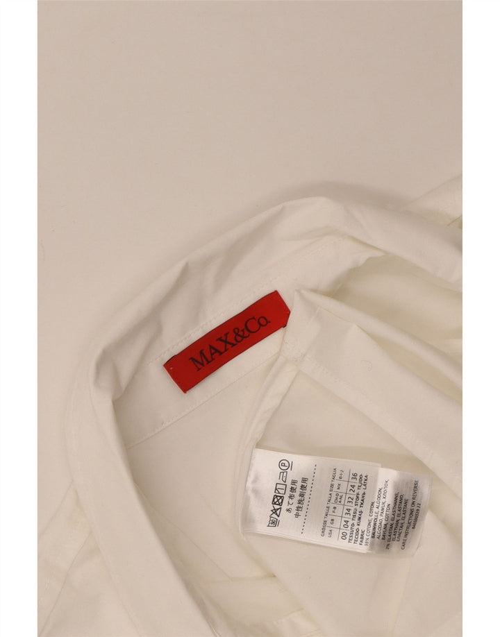 Max & Co. Chemise Femme UK 4 XS Blanc Coton