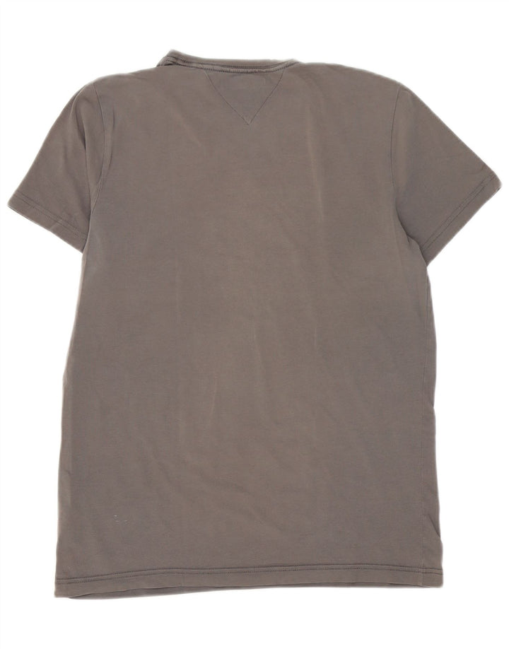 Tommy Hilfiger T-Shirt Slim Fit Homme Gris Moyen Coton