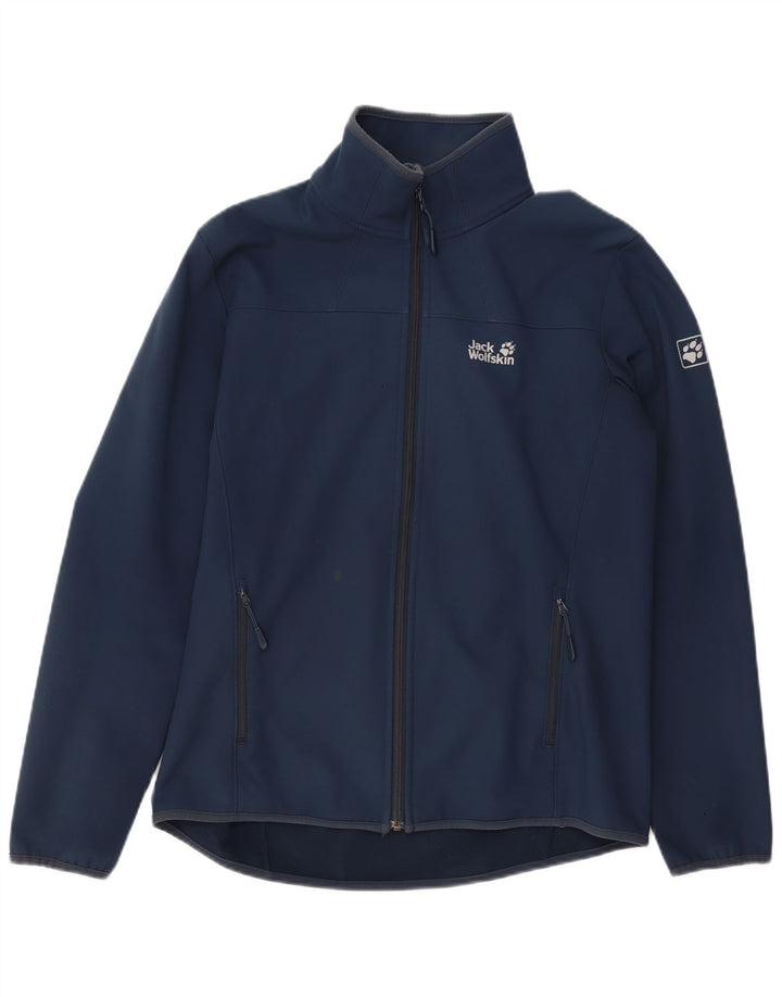 JACK WOLFSKIN Veste de survêtement pour homme UK 36/38 Petit Bleu Marine Polyester