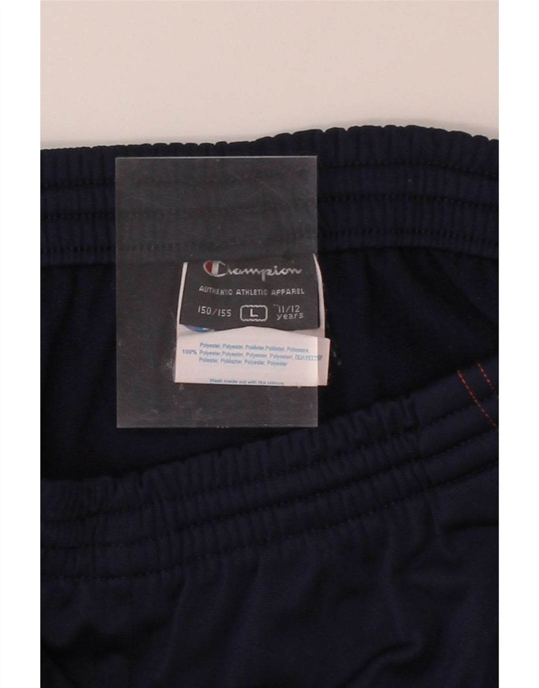 CHAMPION Boys Tracksuit Trousers 11-12 Years Large  Navy Blue Polyester Vintage Champion and Second-Hand Champion from Messina Hembry 