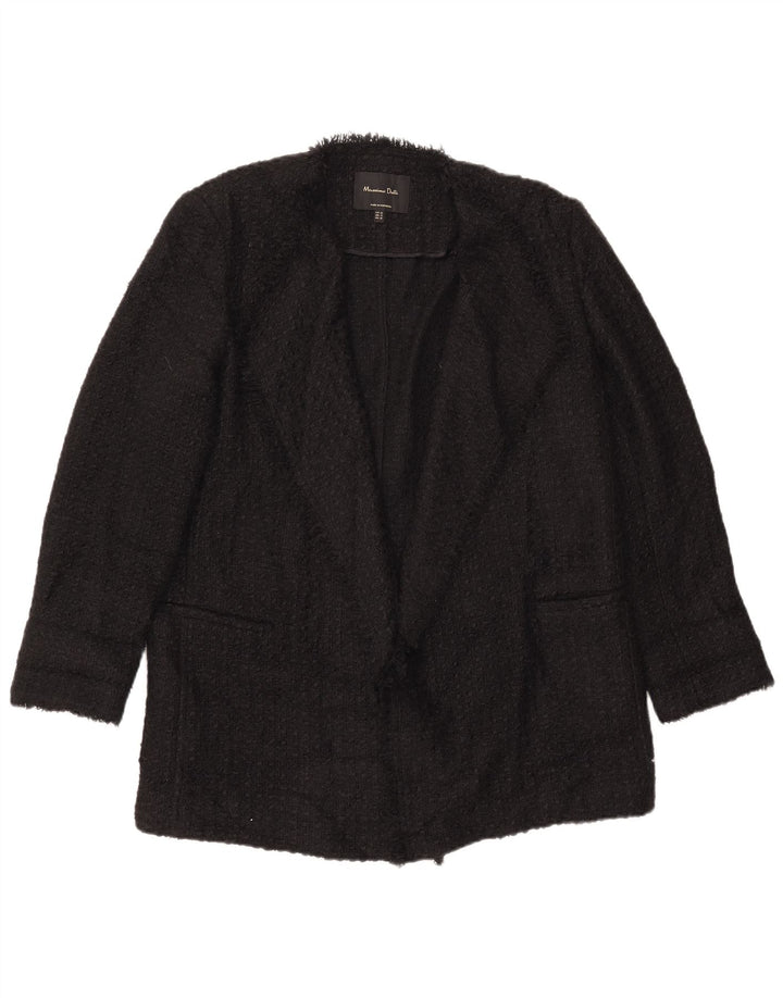 Massimo Dutti Veste Blazer Femme EU 42 Grand Acrylique Noir