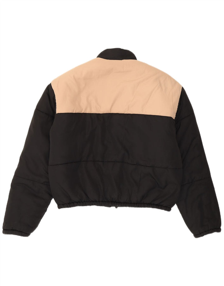 Juicy Couture Veste rembourrée courte pour femme UK 10 Small Noir Colorblock